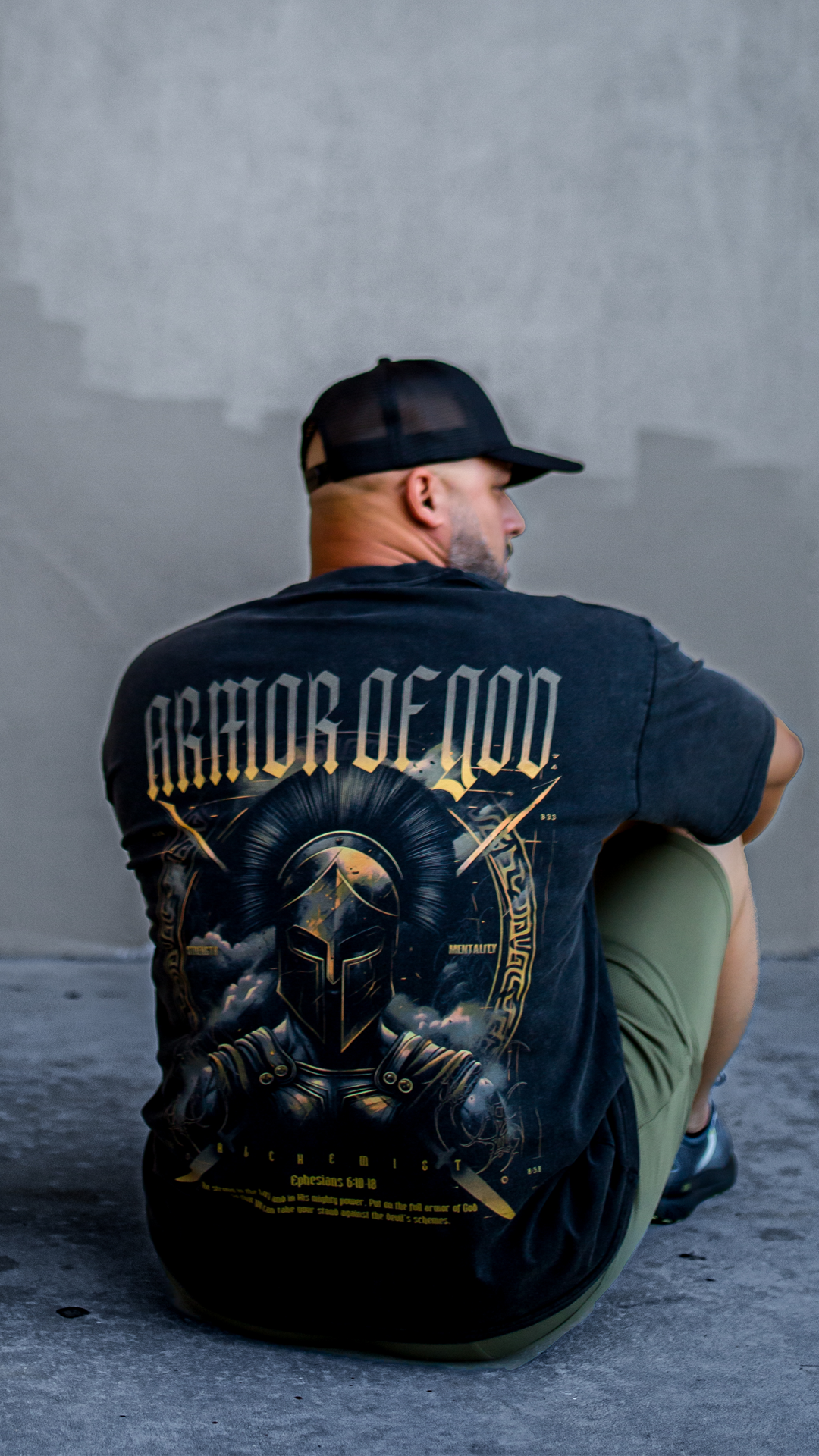 Armor of God Oversize T-Shirt - Acid Wash