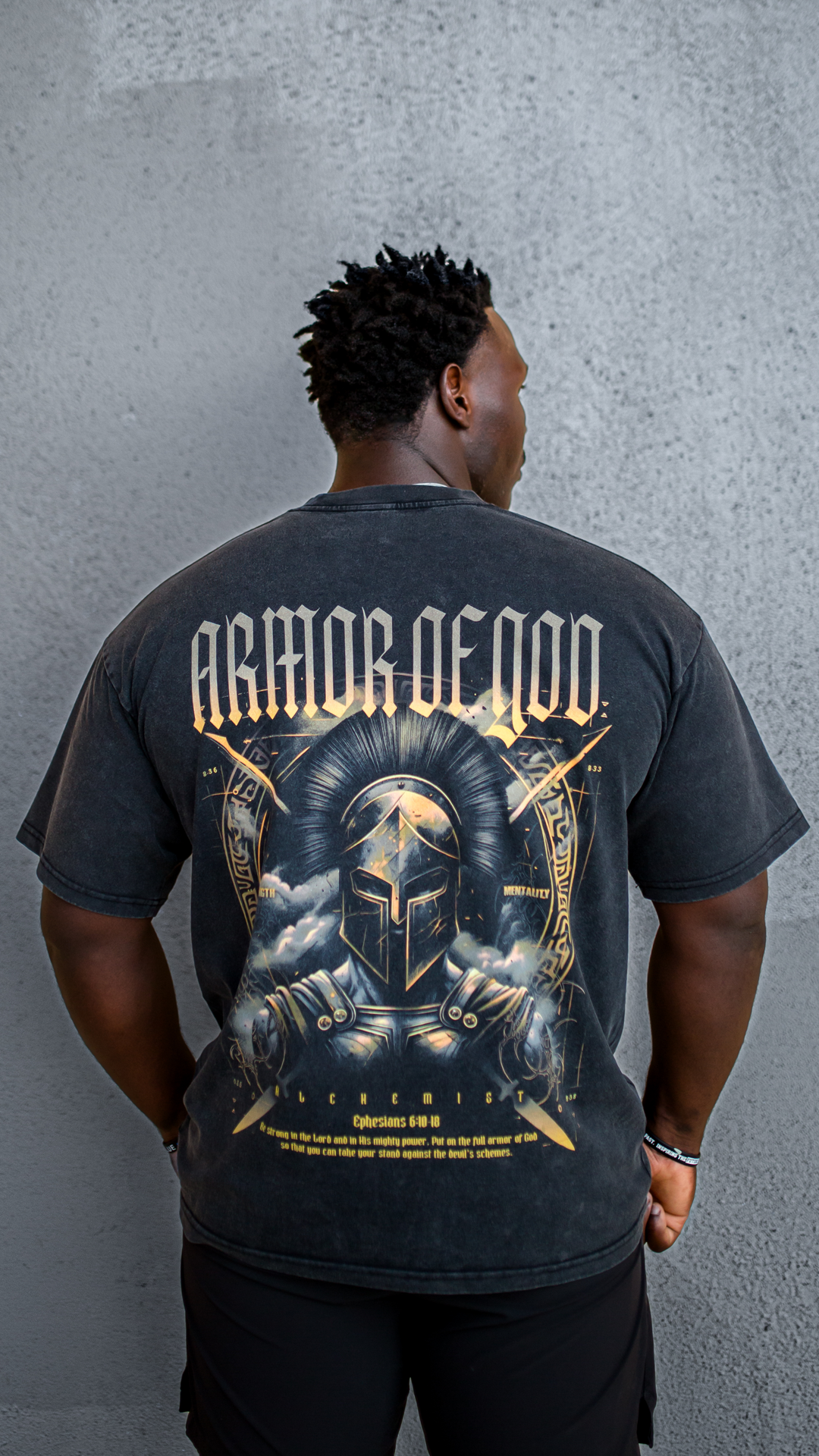 Armor of God Oversize T-Shirt - Acid Wash